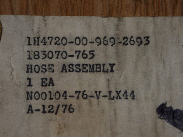 HOSE ASSY P/N: 183070-765 - Image 2