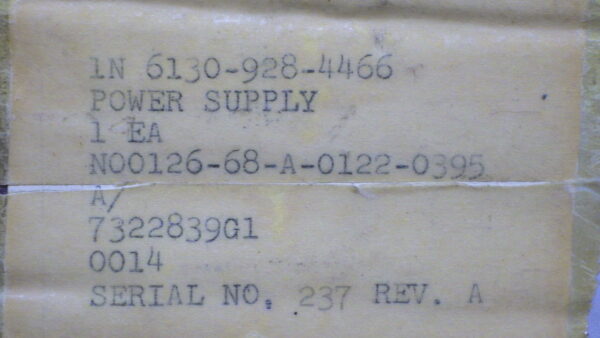 POWER SUPPLY P/N 7322839GP1 - Image 7