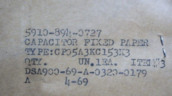 CAPACITOR FIXED P/N 10166 - Image 5