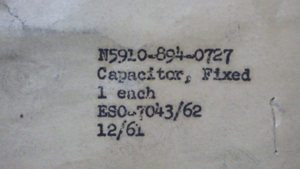 CAPACITOR FIXED P/N 10166 - Image 6