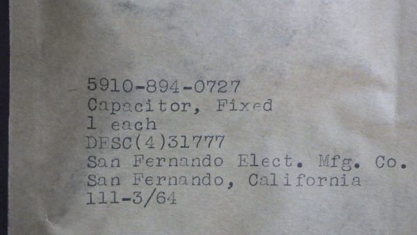 CAPACITOR FIXED P/N 10166 - Image 7