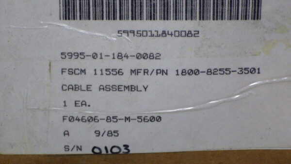 CABLE ASSY P/N 1800-8255-3501 - Image 7