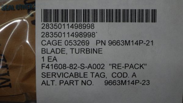 BLADE P/N 9663M14P21 - Image 8