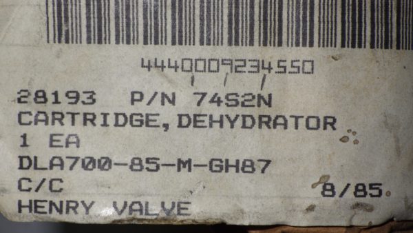 CARTRIDGE,DEHYDRATO P/N 74S2N - Image 6