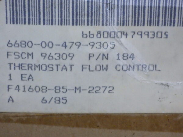 THERMOSTAT FLOW CONTR P/N 184 - Image 6